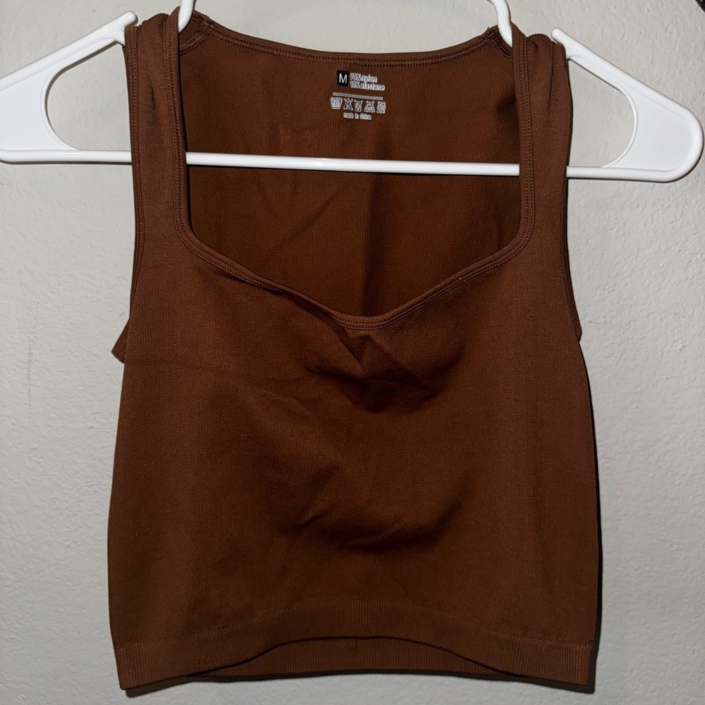 Brown Sleeveless Women's Top